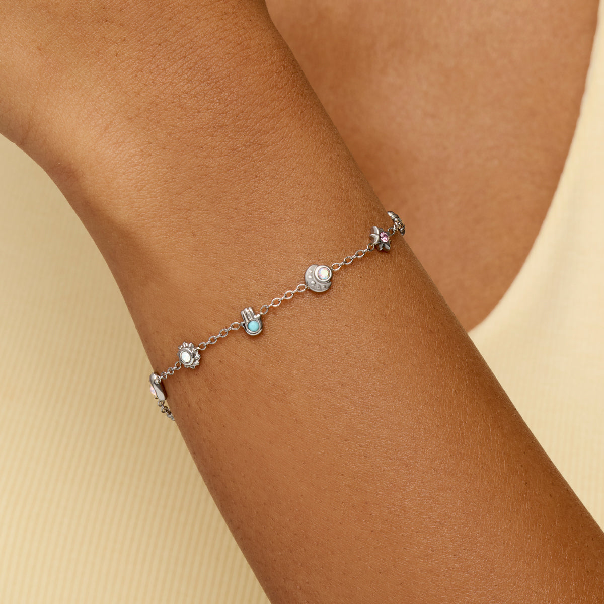 Talisman Mini Charm Bracelet (Silver)