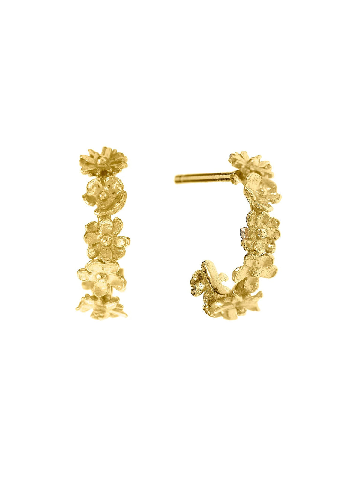Floral Mini Hoop Earrings