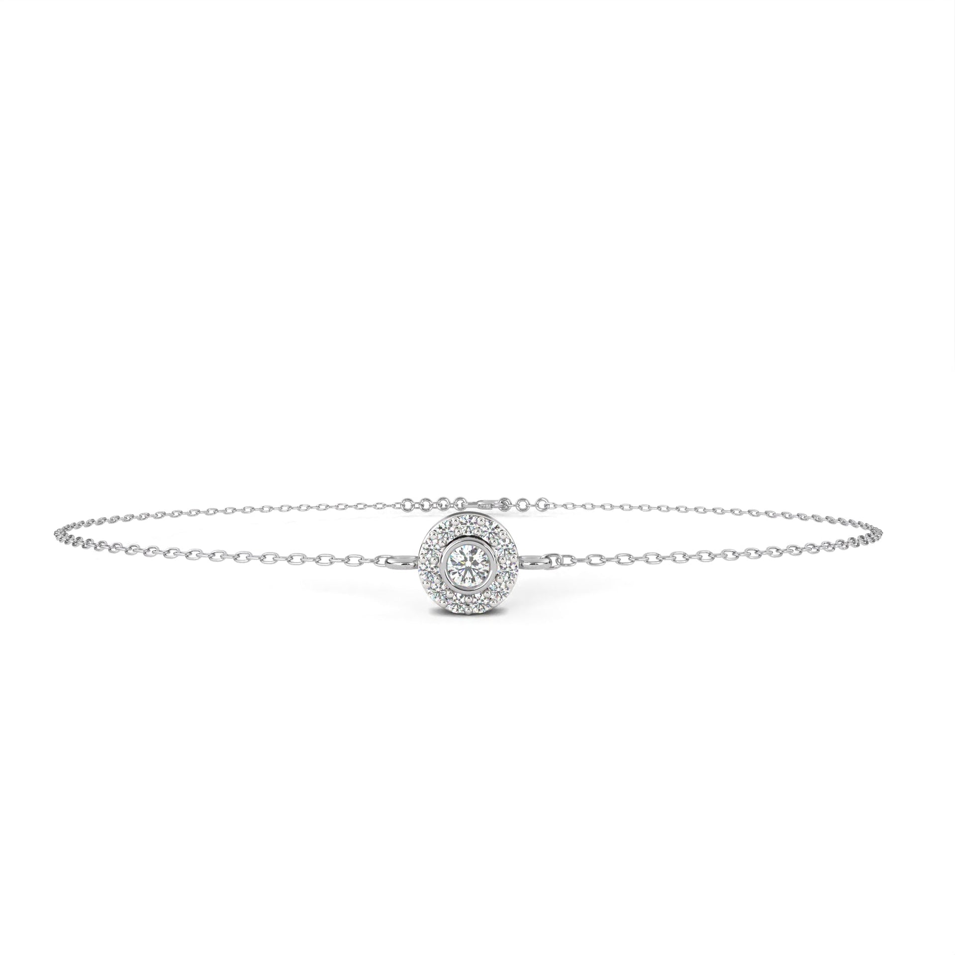 Round-Cut Lab-grown Diamond Tennis Bracelet in 10K White Gold
