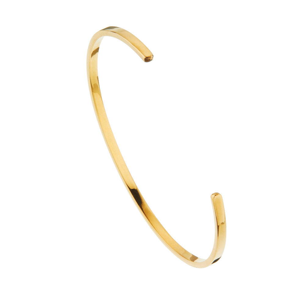 Gold Thin Engraved Bangle