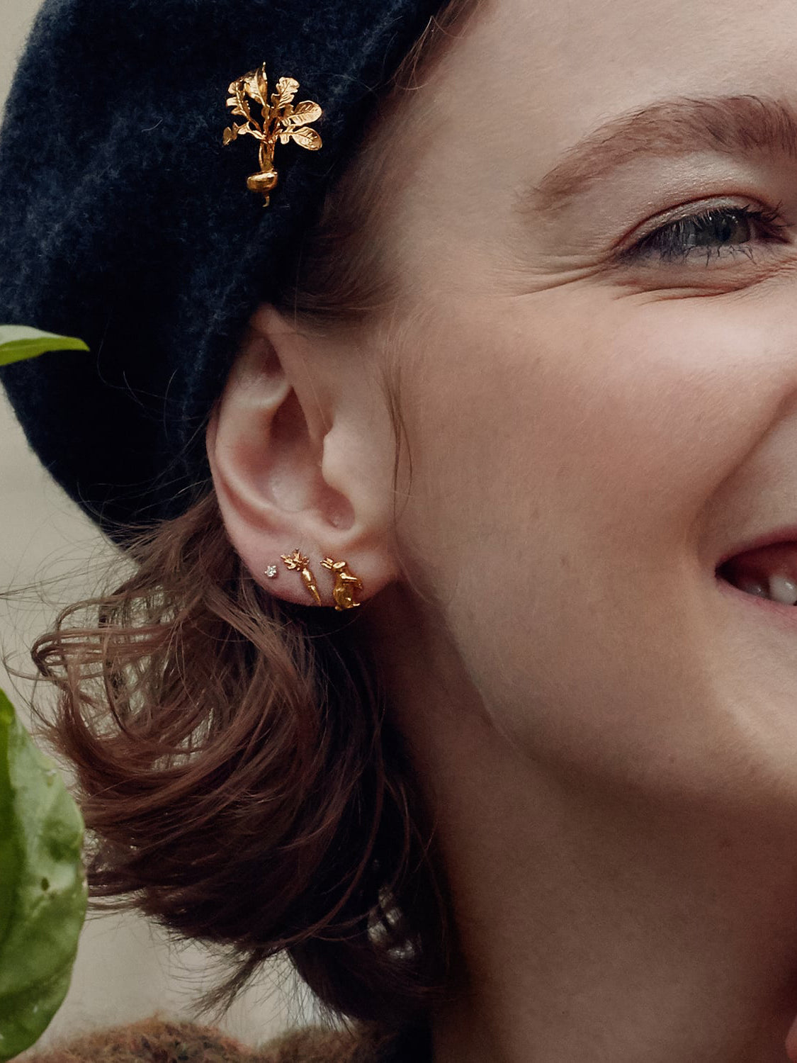 Rabbit & Carrot Asymmetric Earrings