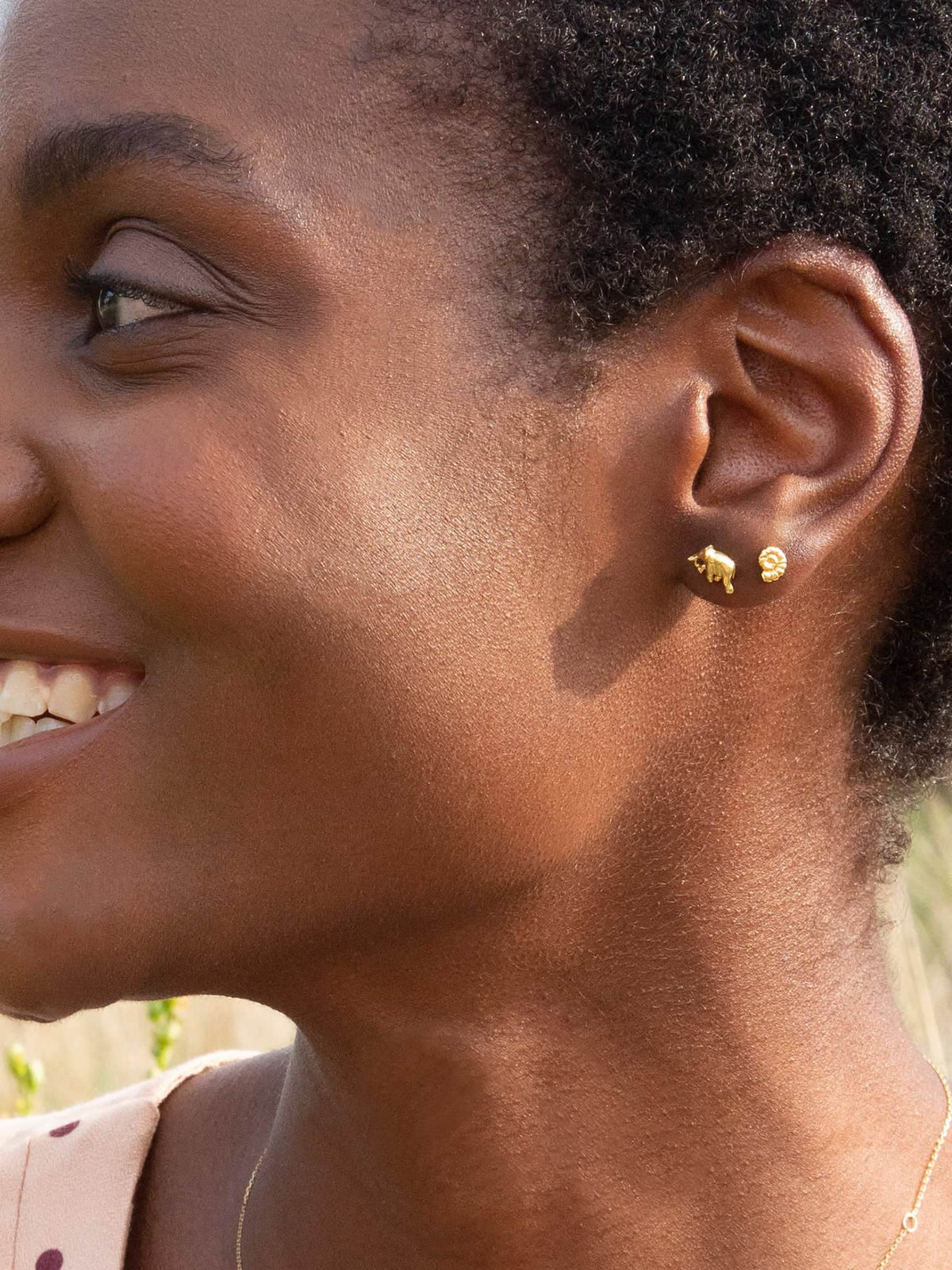 Teeny Tiny Elephant Single Stud Earring