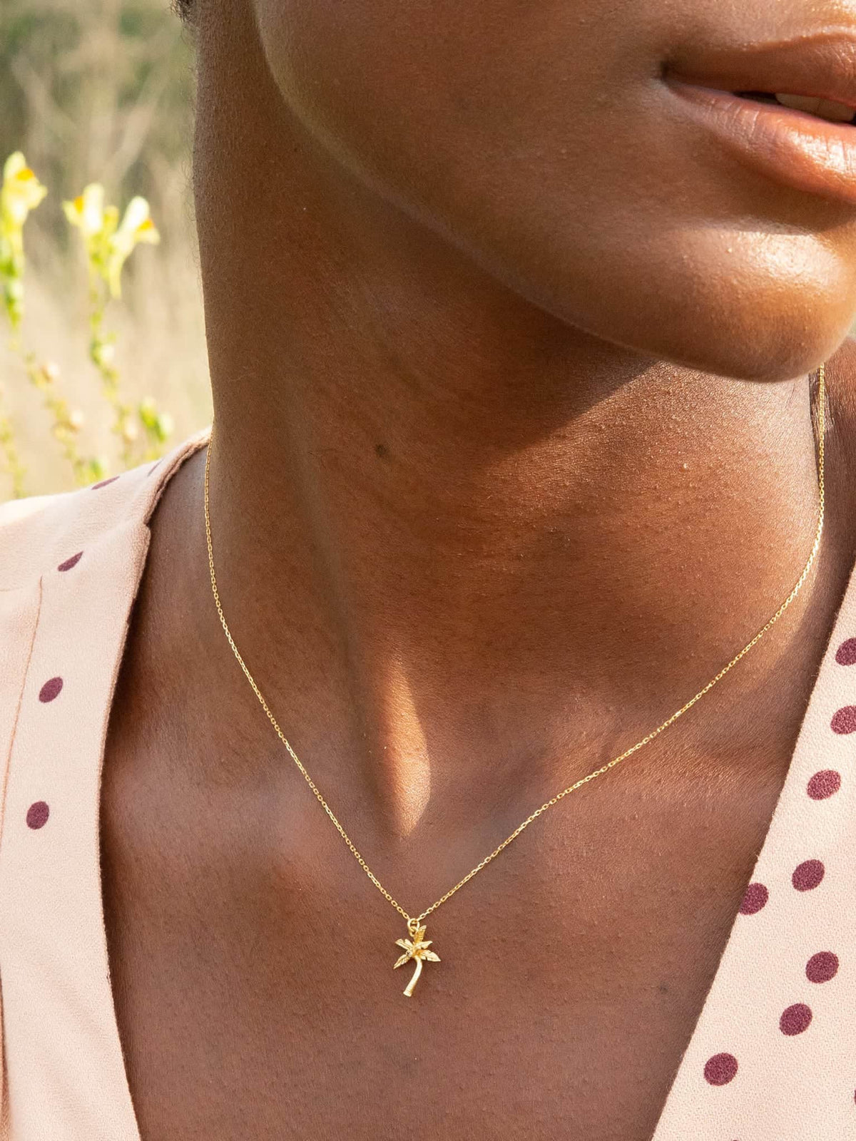 Teeny Tiny Palm Tree Necklace