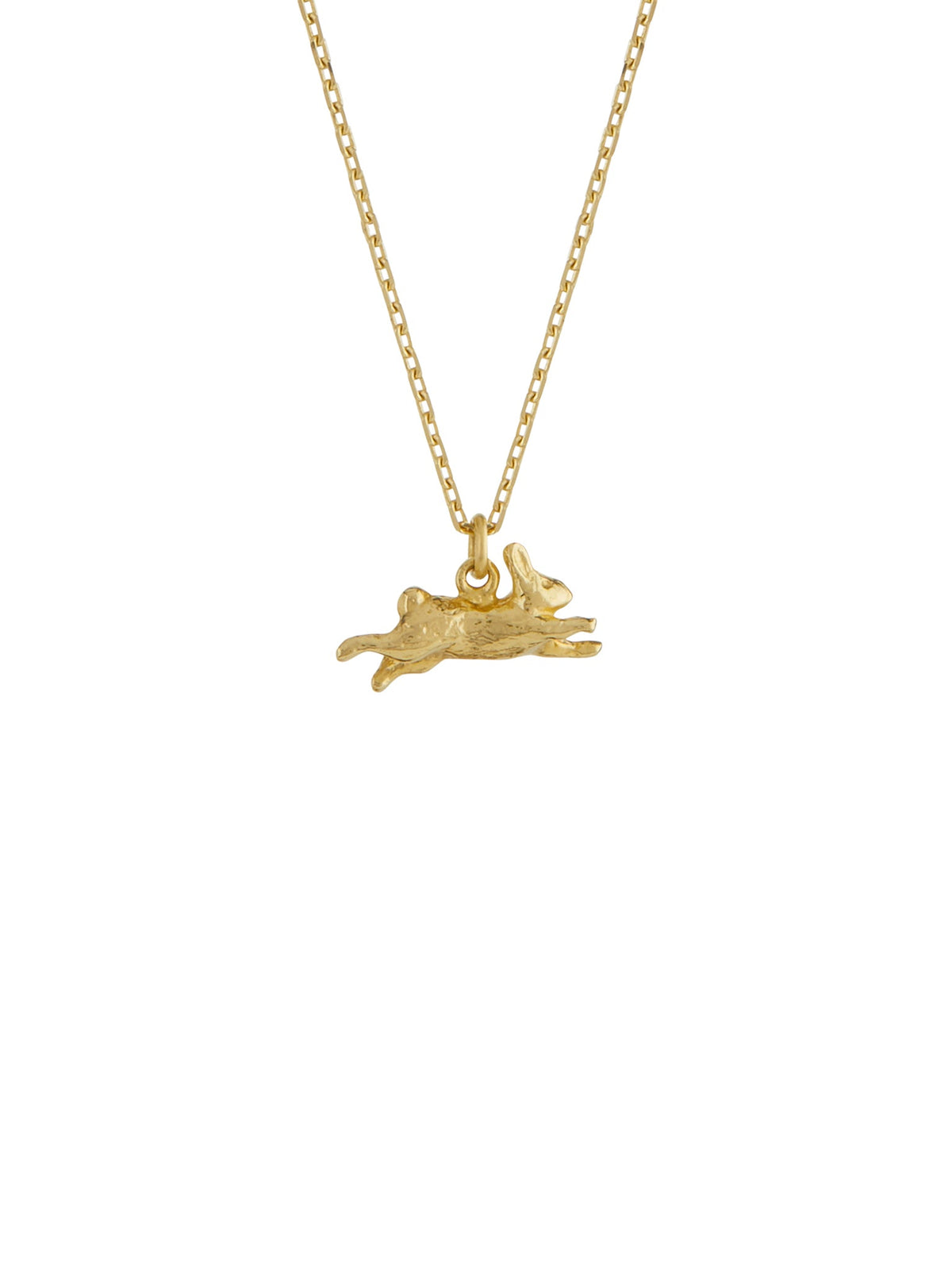 Teeny Tiny Leaping Rabbit Necklace