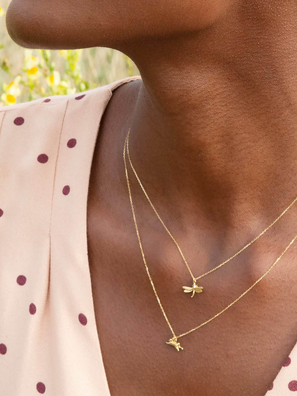 Teeny Tiny Leaping Rabbit Necklace