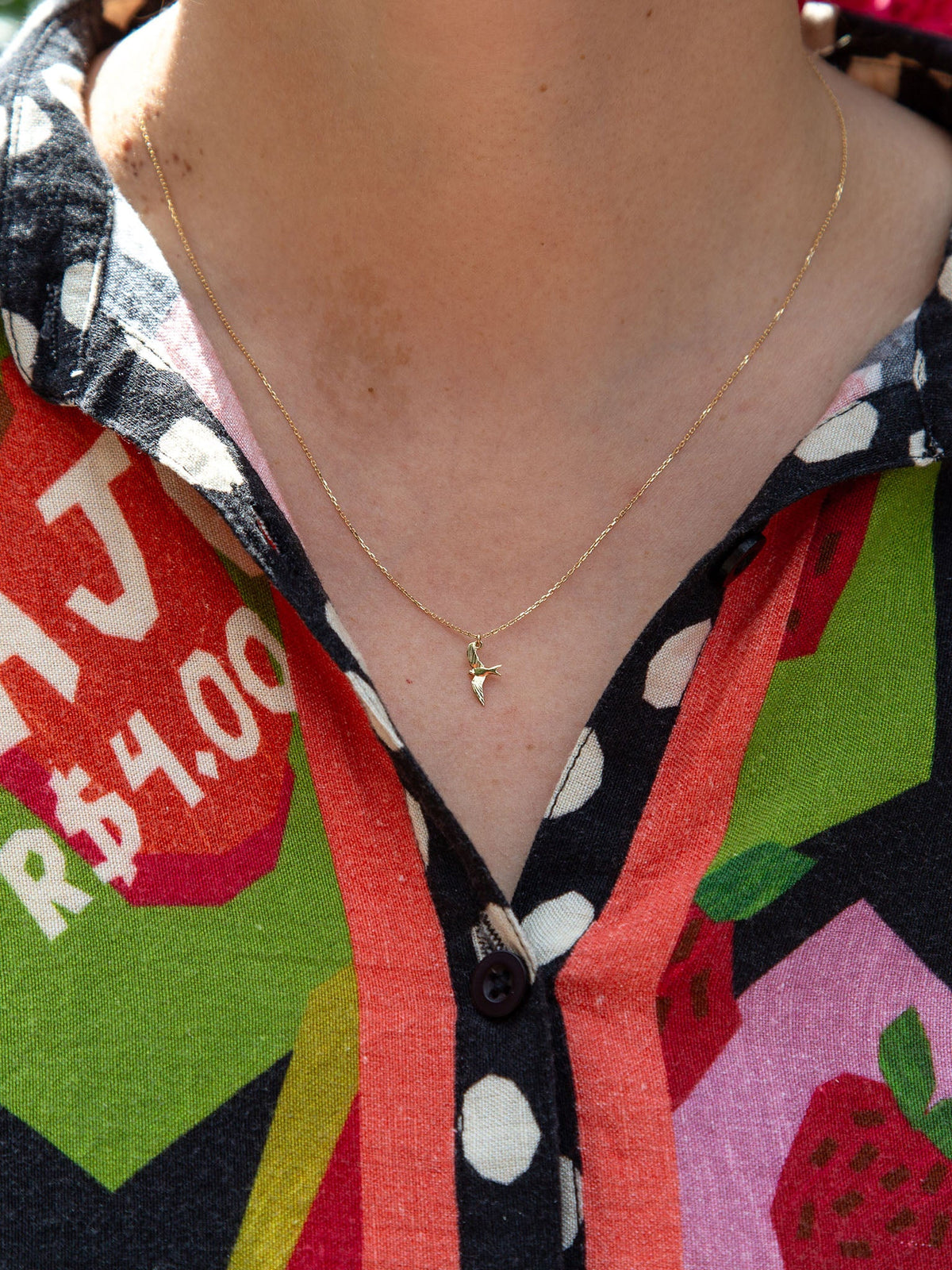 Teeny Tiny Swallow Necklace