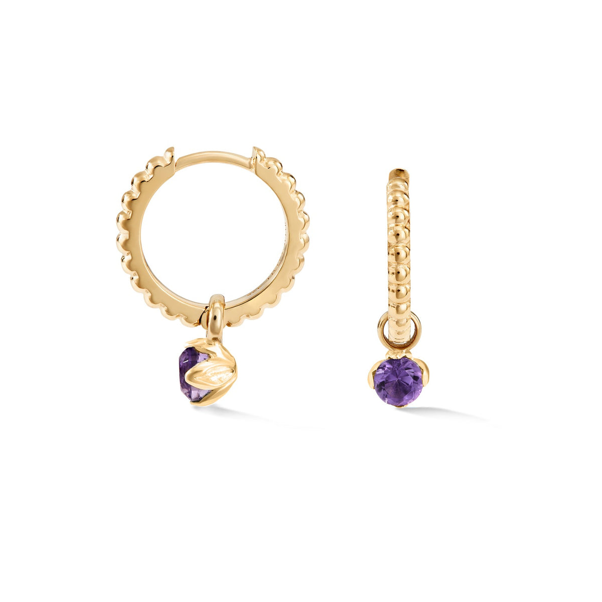 Amethyst Orissa Hoops