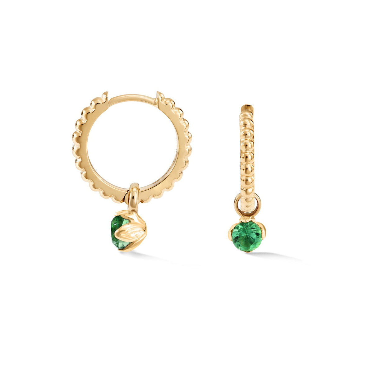 Green Garnet Orissa Hoops