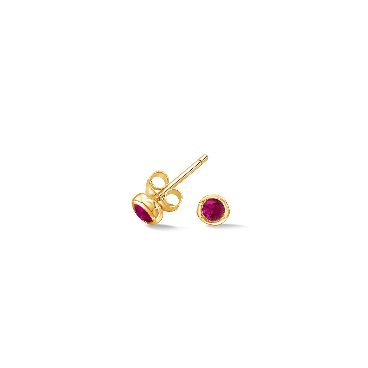 3mm Ruby Dewdrop Studs