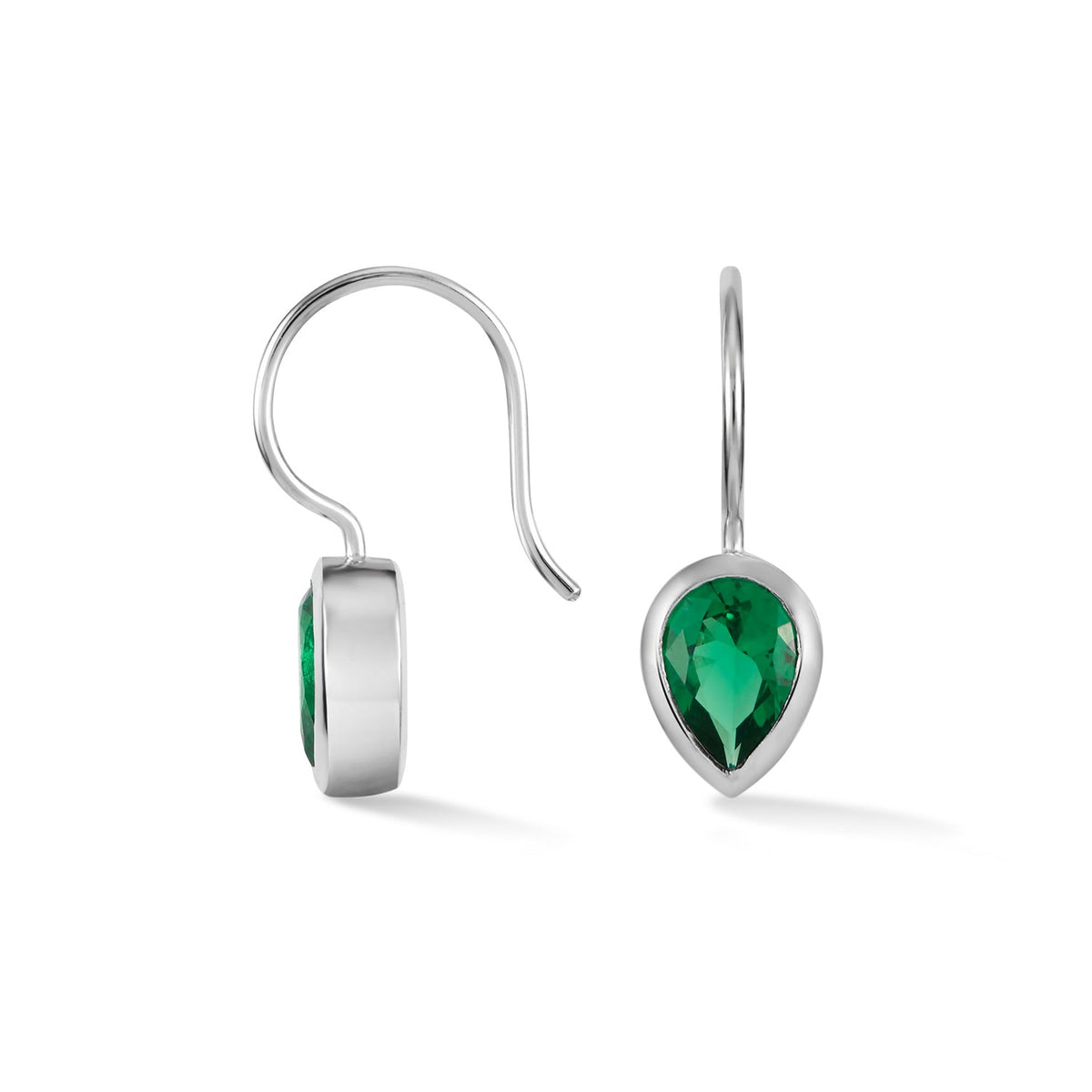 Pear Green Garnet Earrings