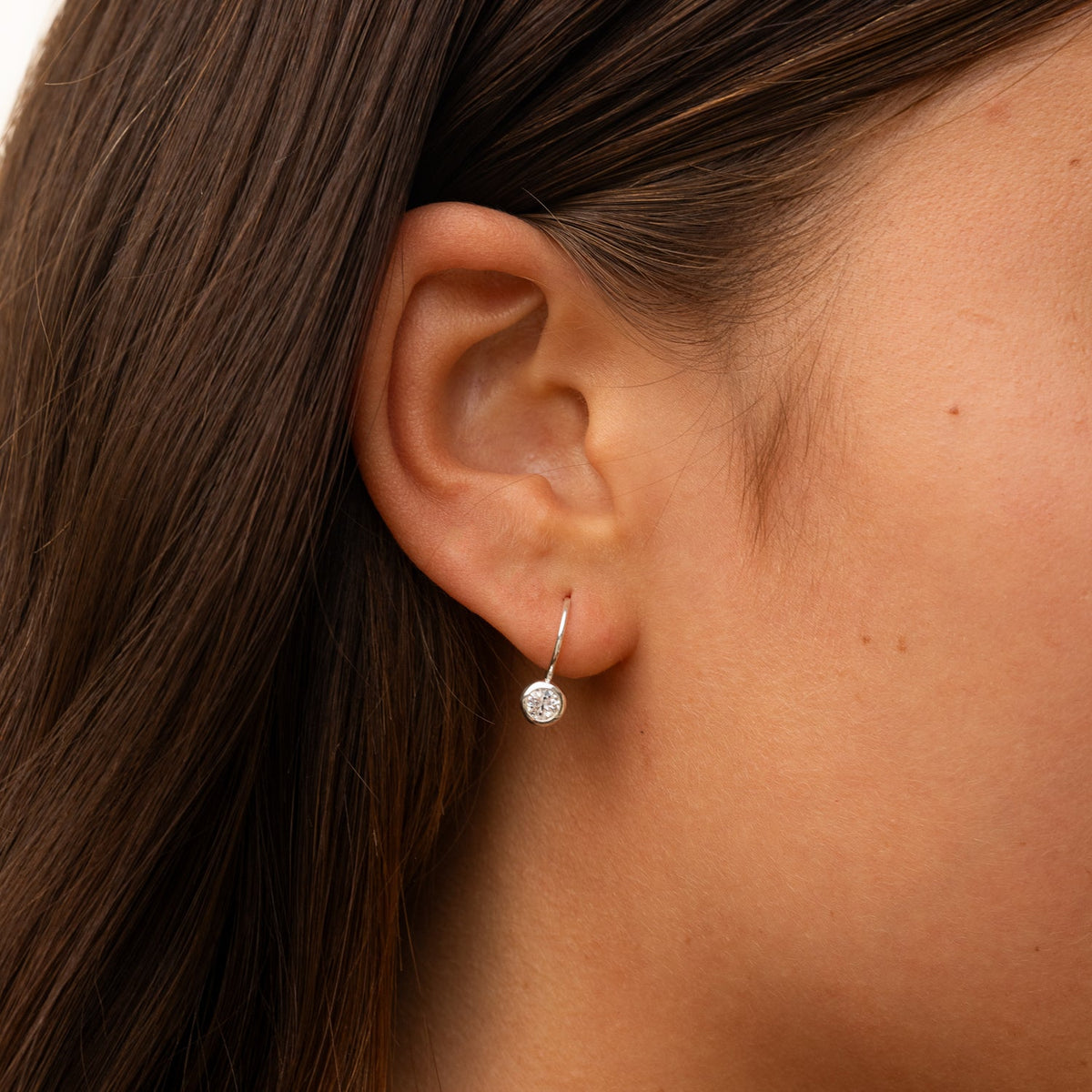 White Topaz Dewdrop Earrings