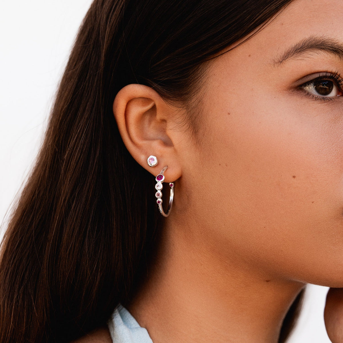 Pinks' Tutti Frutti Hoop Earrings