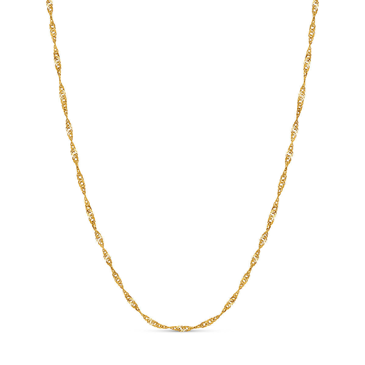 Twisted Chain Necklace (Gold)