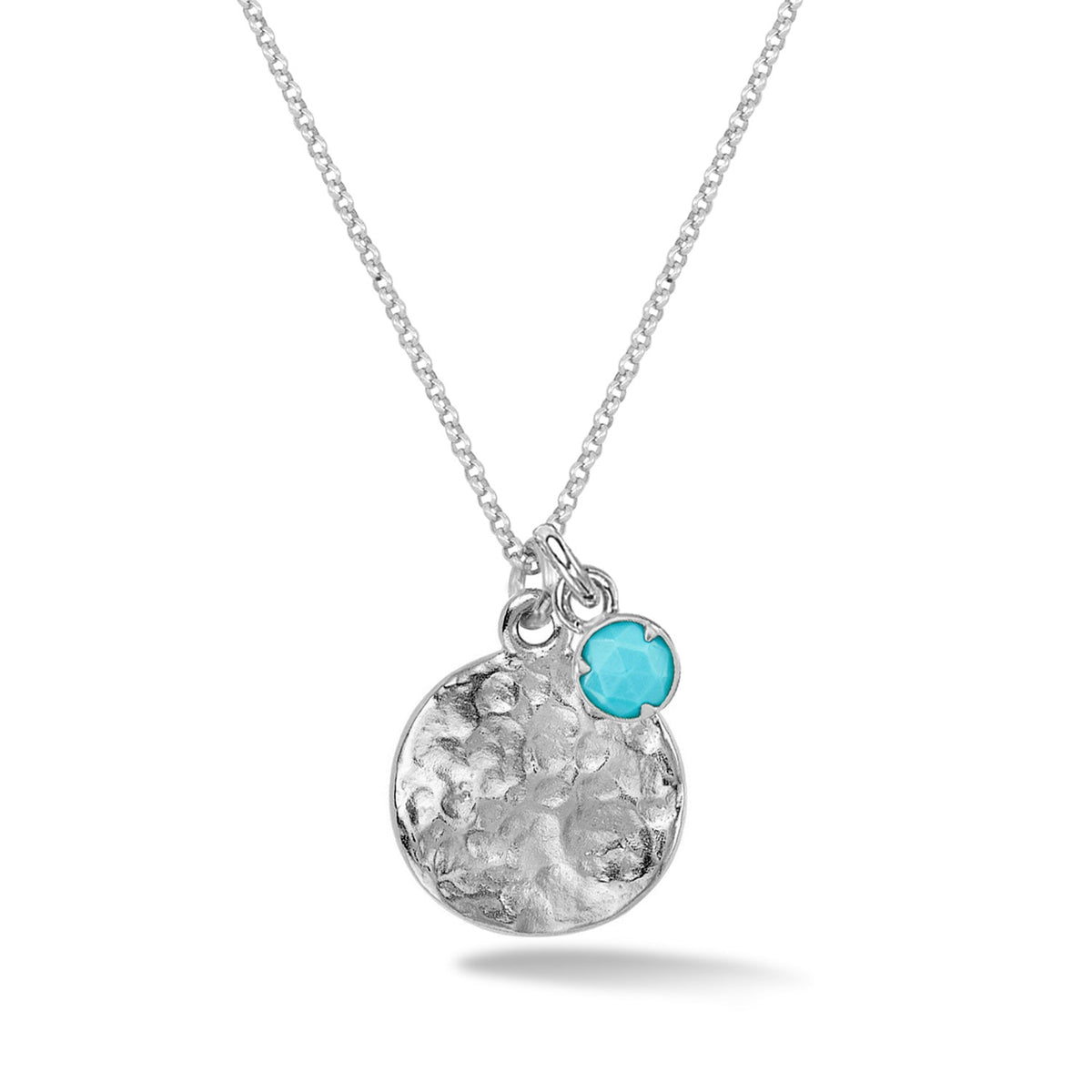 Men's Disc & 5mm Turquoise Array Pendant