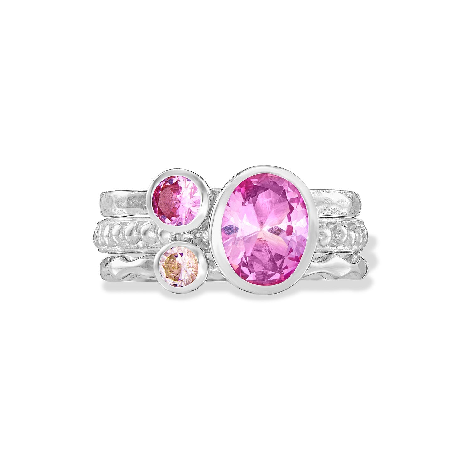 Blush Twinkle Stacking Rings