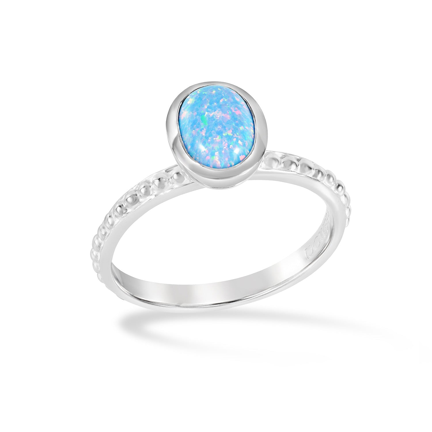 Oval Opal Granular Dotty Twinkle Ring