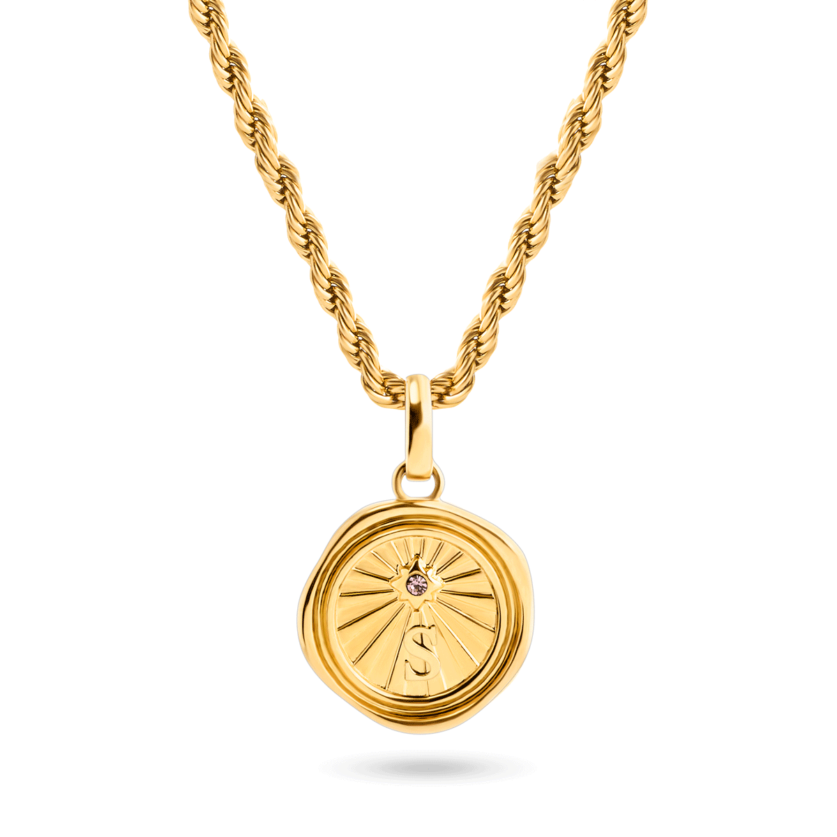 Custom Talisman Coin Necklace (Gold)
