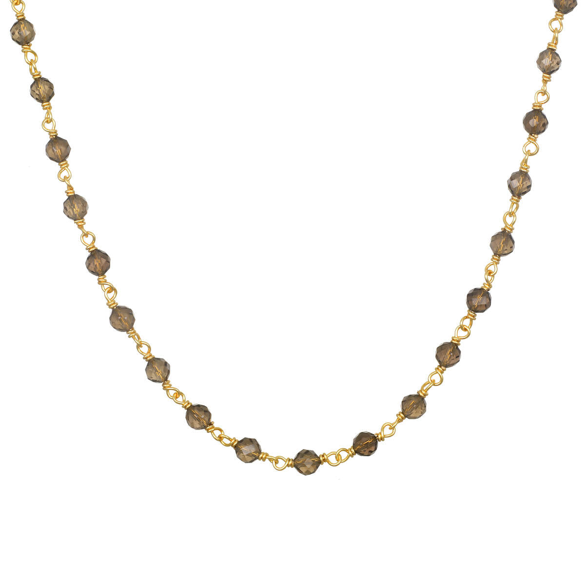 Taryn Truly Grounded Grace Smoky Quartz Choker Necklace