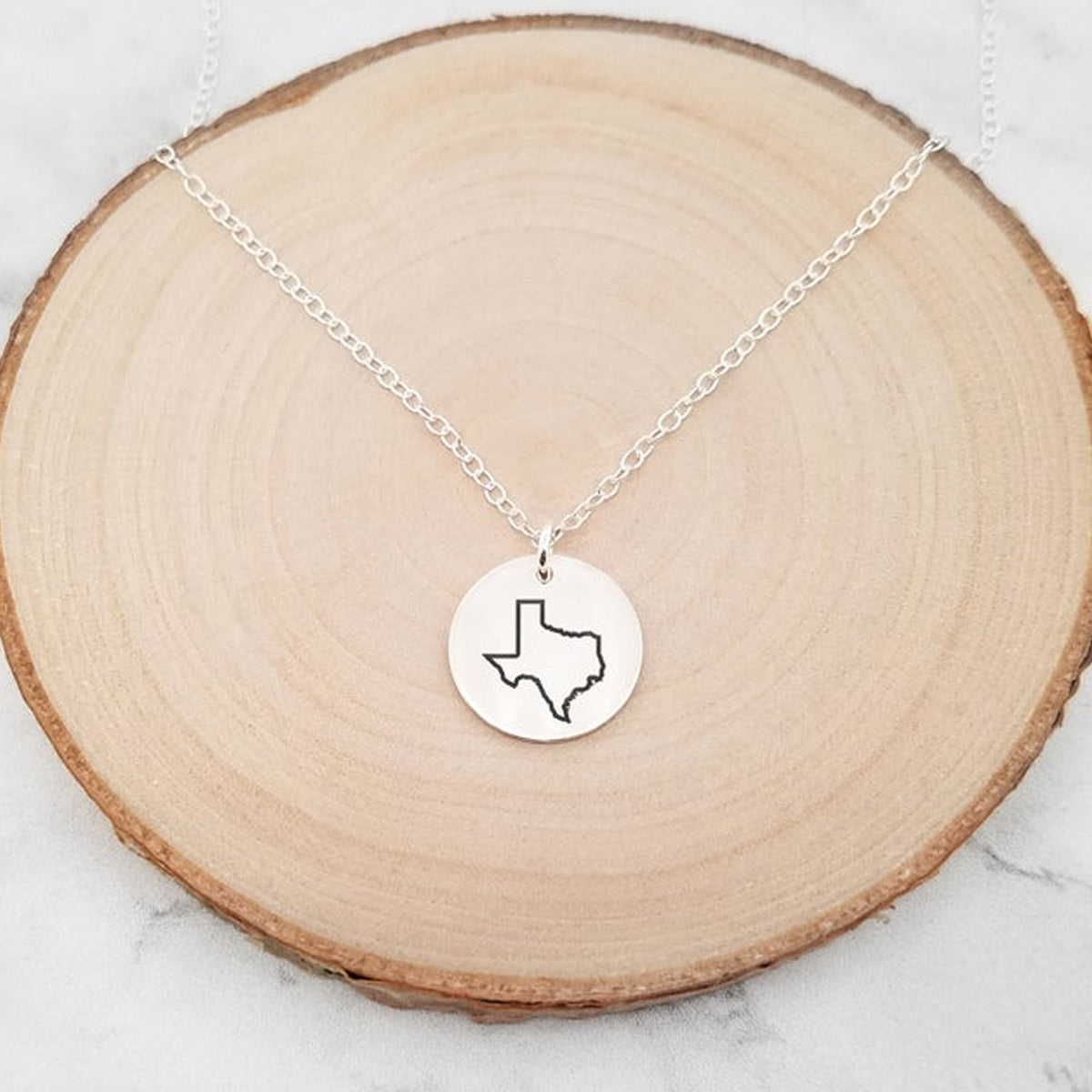 State Disc Necklace