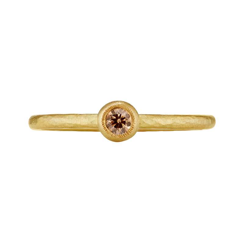 Lila Cognac Diamond Engagement Ring in 18ct Fairmined Gold