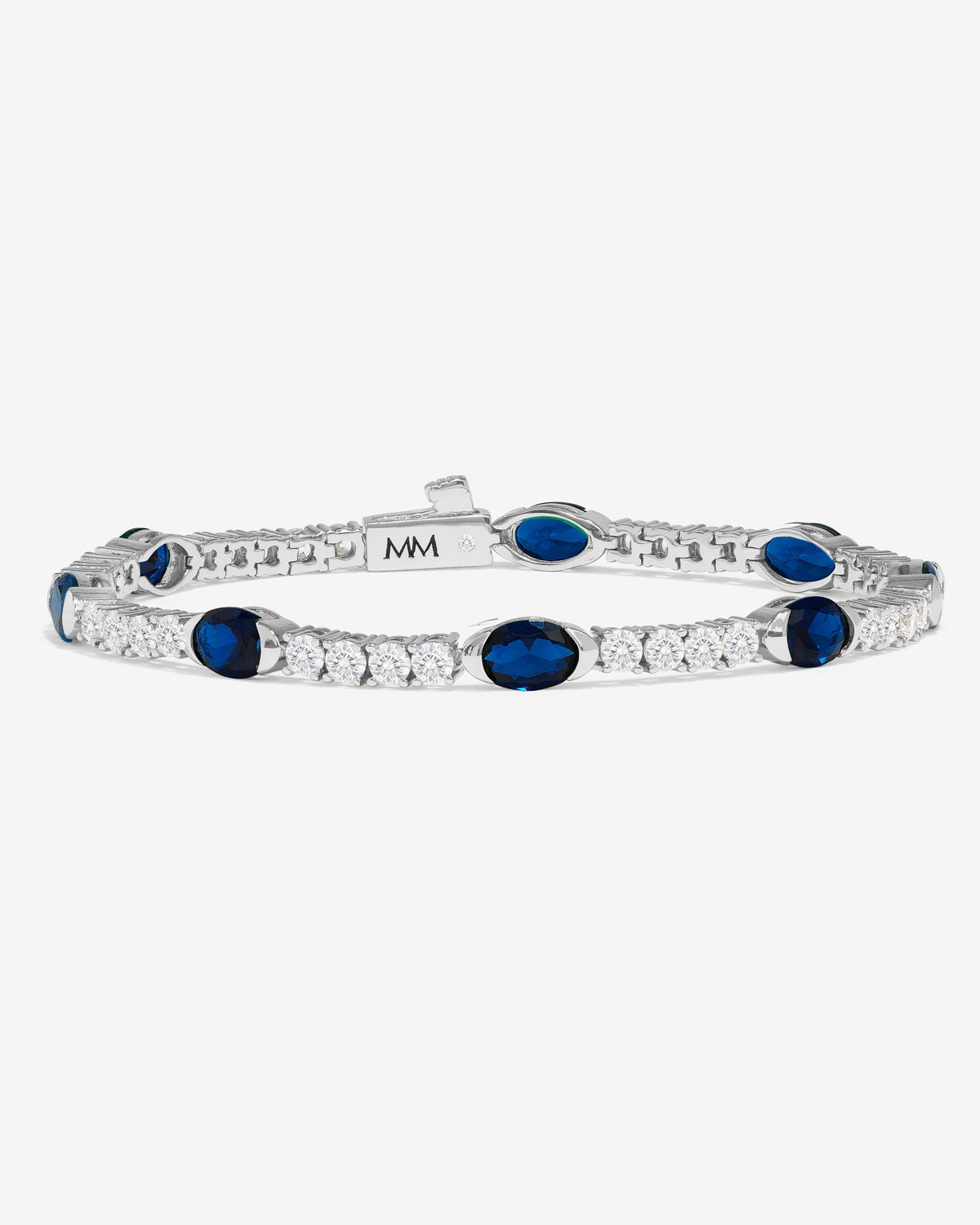 The Maven Tennis Bracelet 3mm - Silver|Blue Sapphire