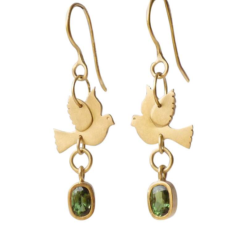 The Palomita Dove Ethical Gold Earrings