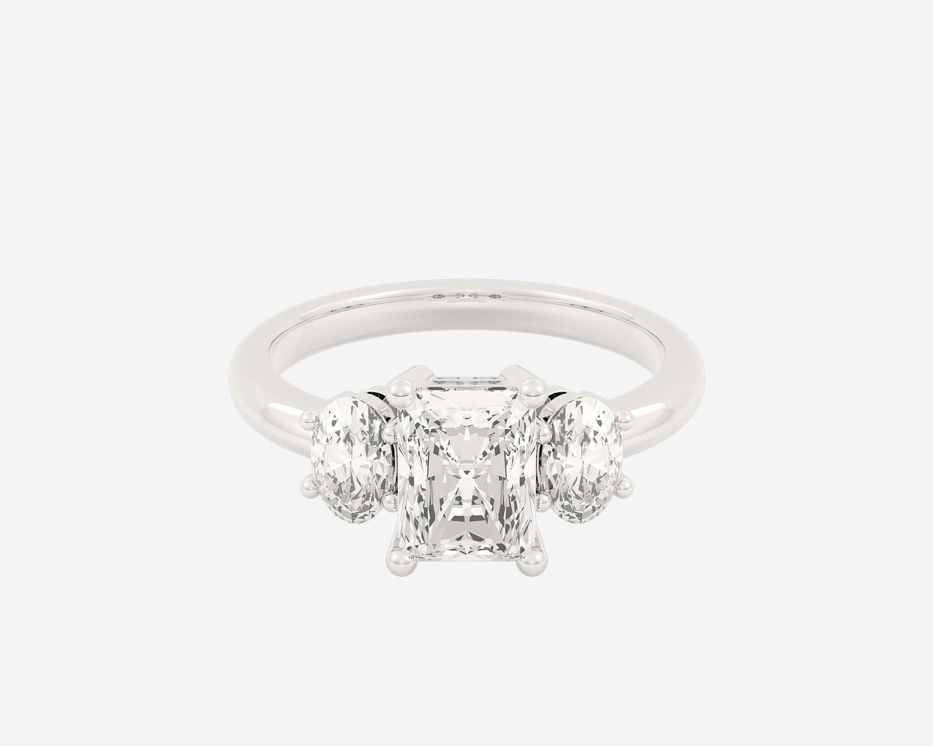 The Oval 3-Stone — Radiant