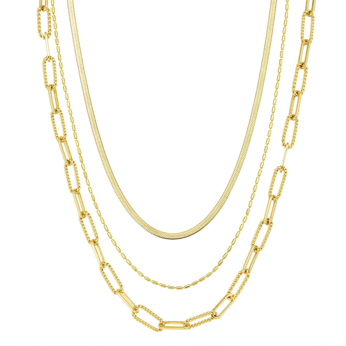 Timeless Triple Layer Chain Necklace Waterproof