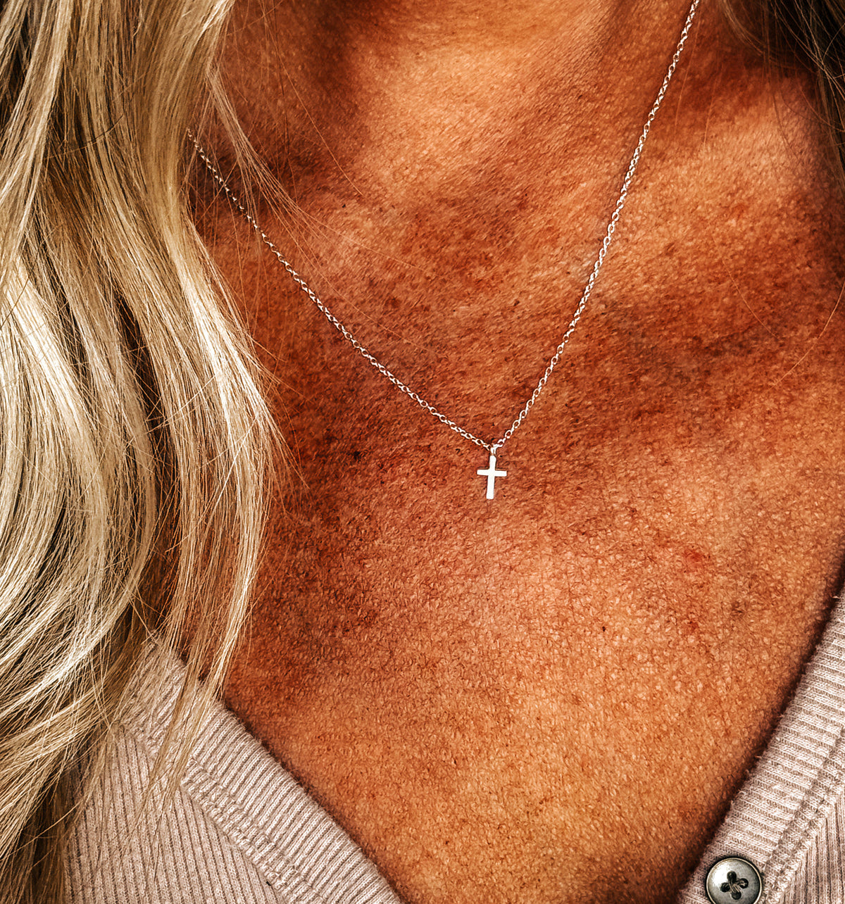 Tiny Cross Necklace