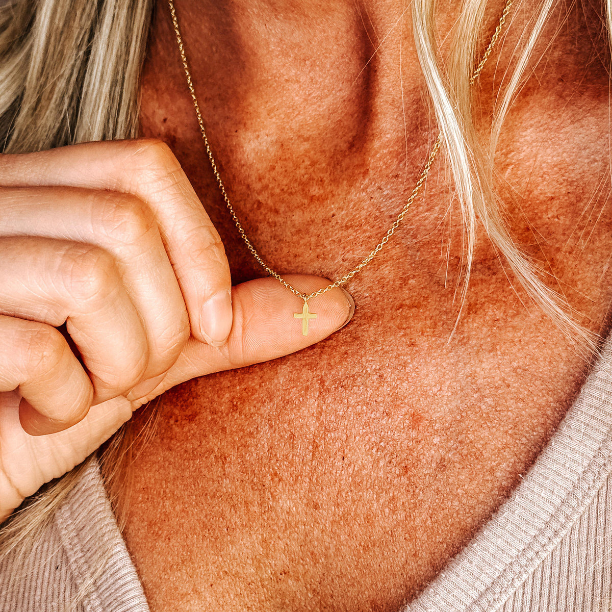 Tiny Cross Necklace