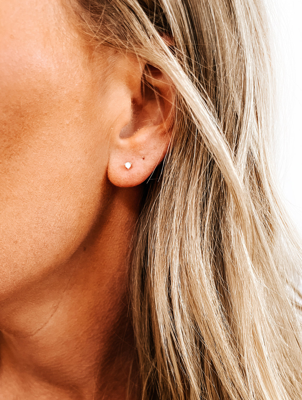 Tiny Opal Stud Earrings