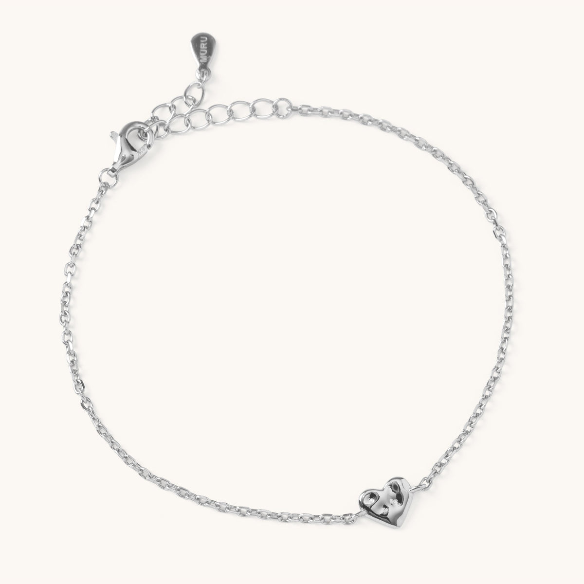 Tiny Heart Bracelet Silver