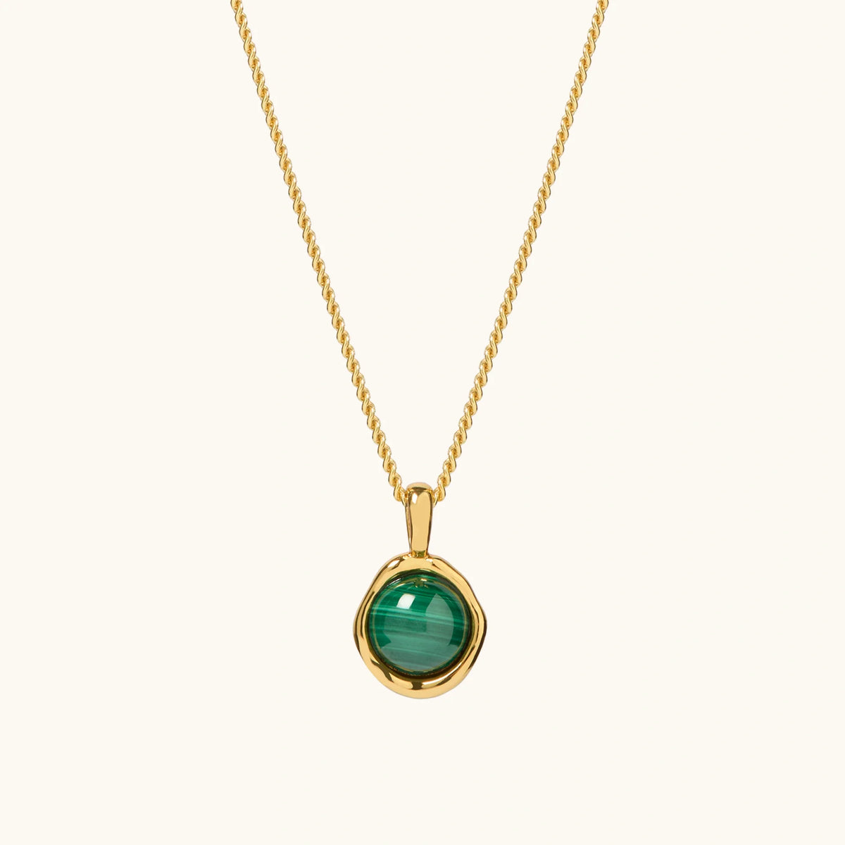 Tiny Malachite Necklace For Growth
