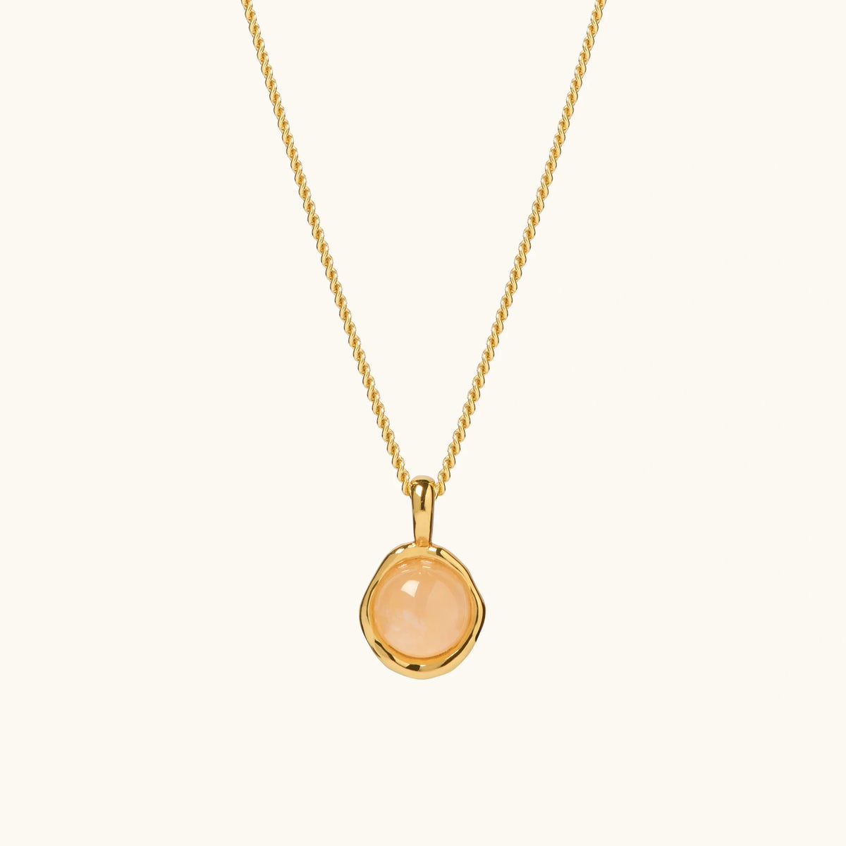Tiny Rose Quartz Necklace For Calm