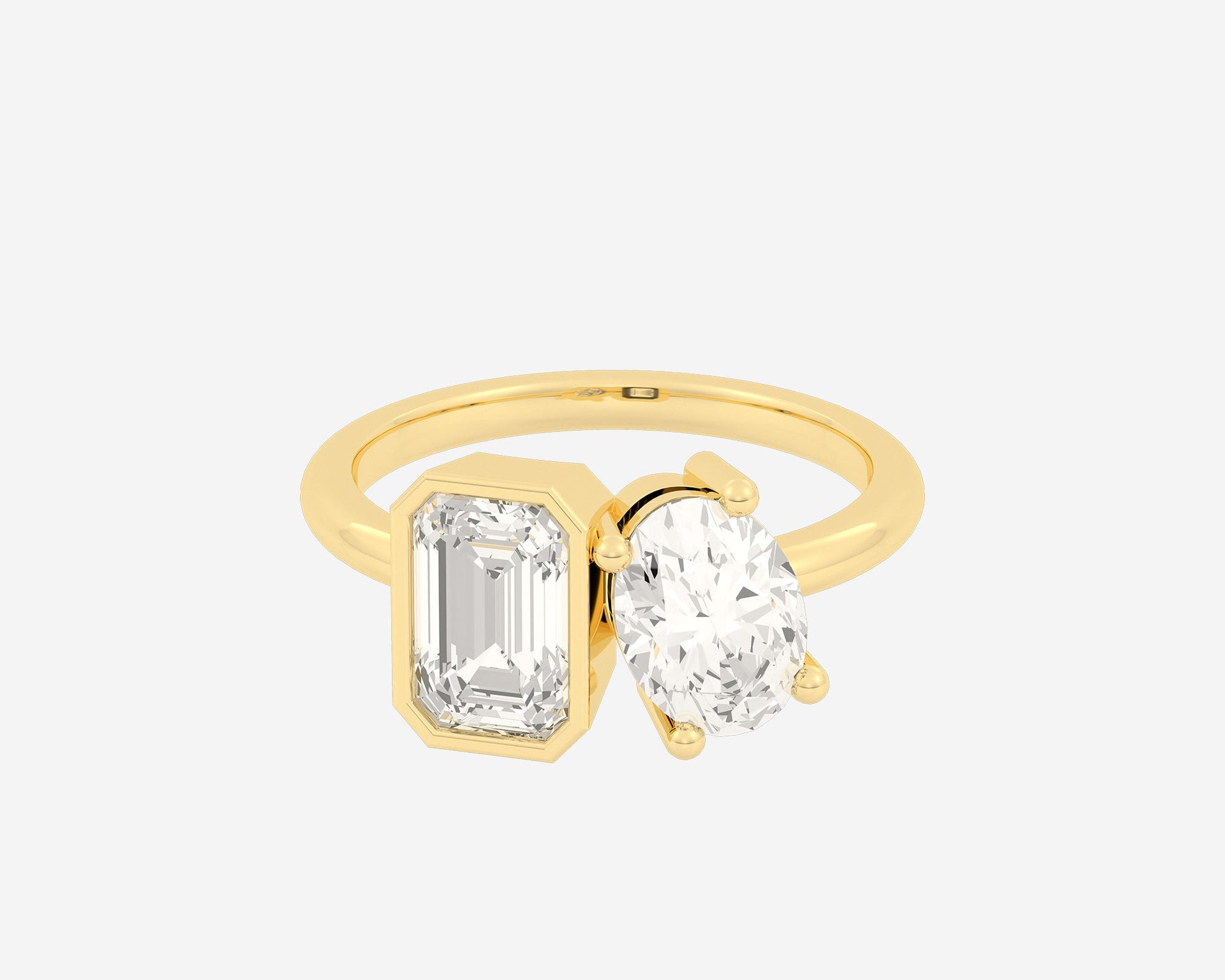 The Bezel Toi et Moi — Emerald/Oval