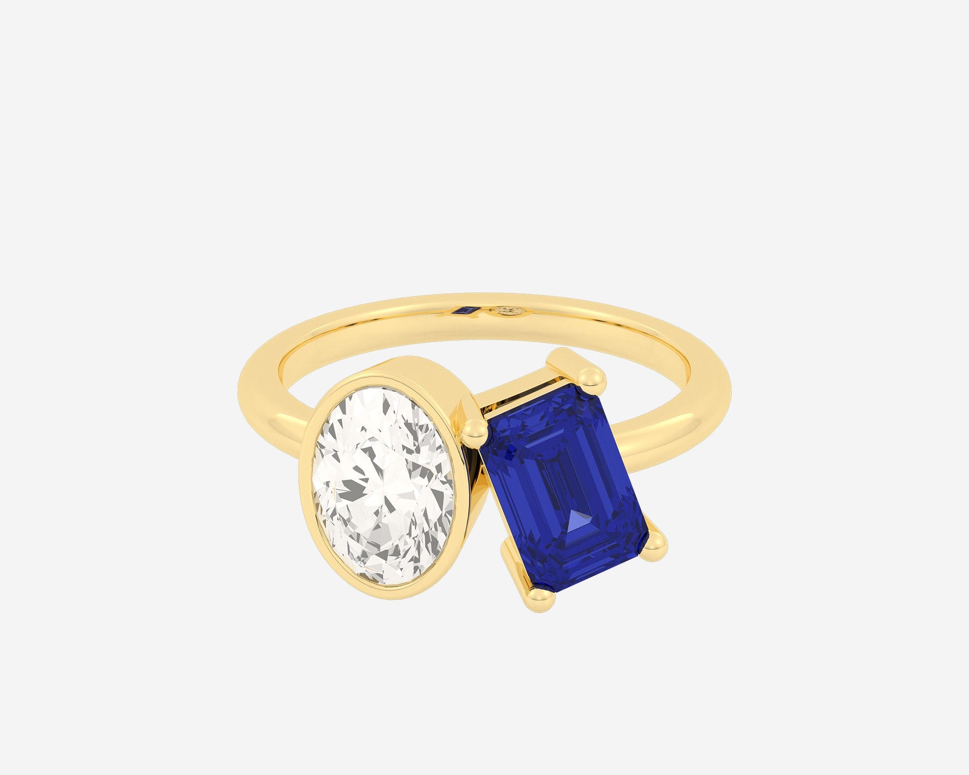 The Gem Bezel Toi et Moi — Oval/Emerald