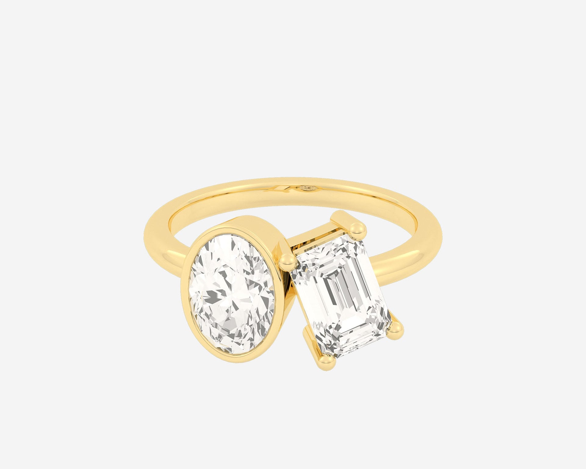 The Bezel Toi et Moi — Oval/Emerald