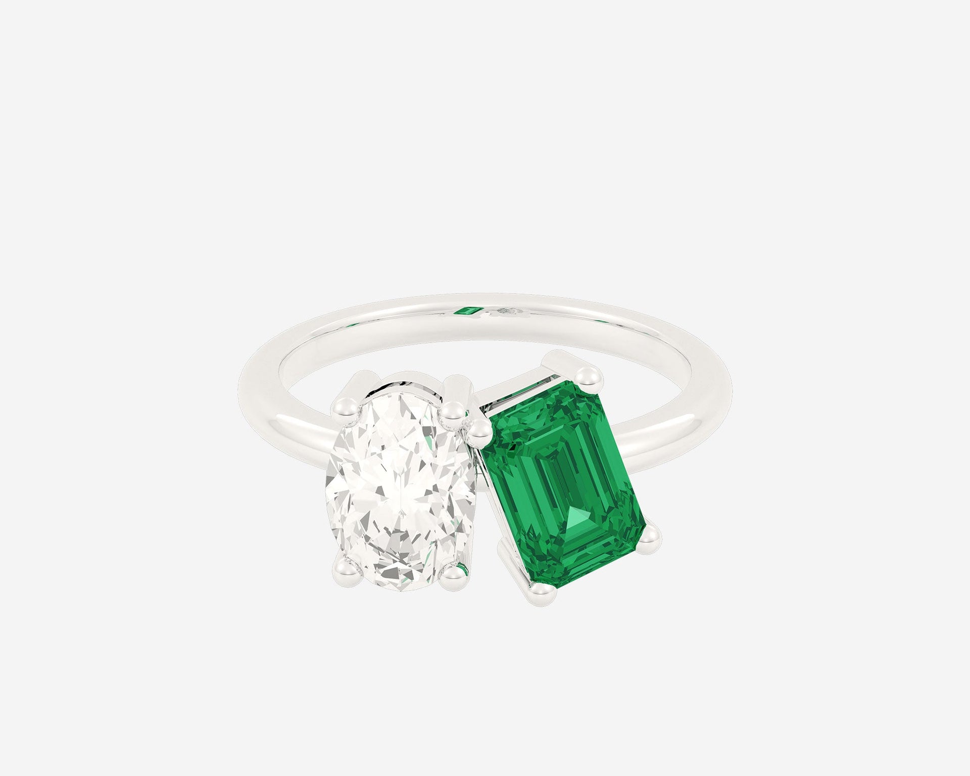 The Gem Toi et Moi — Oval/Emerald