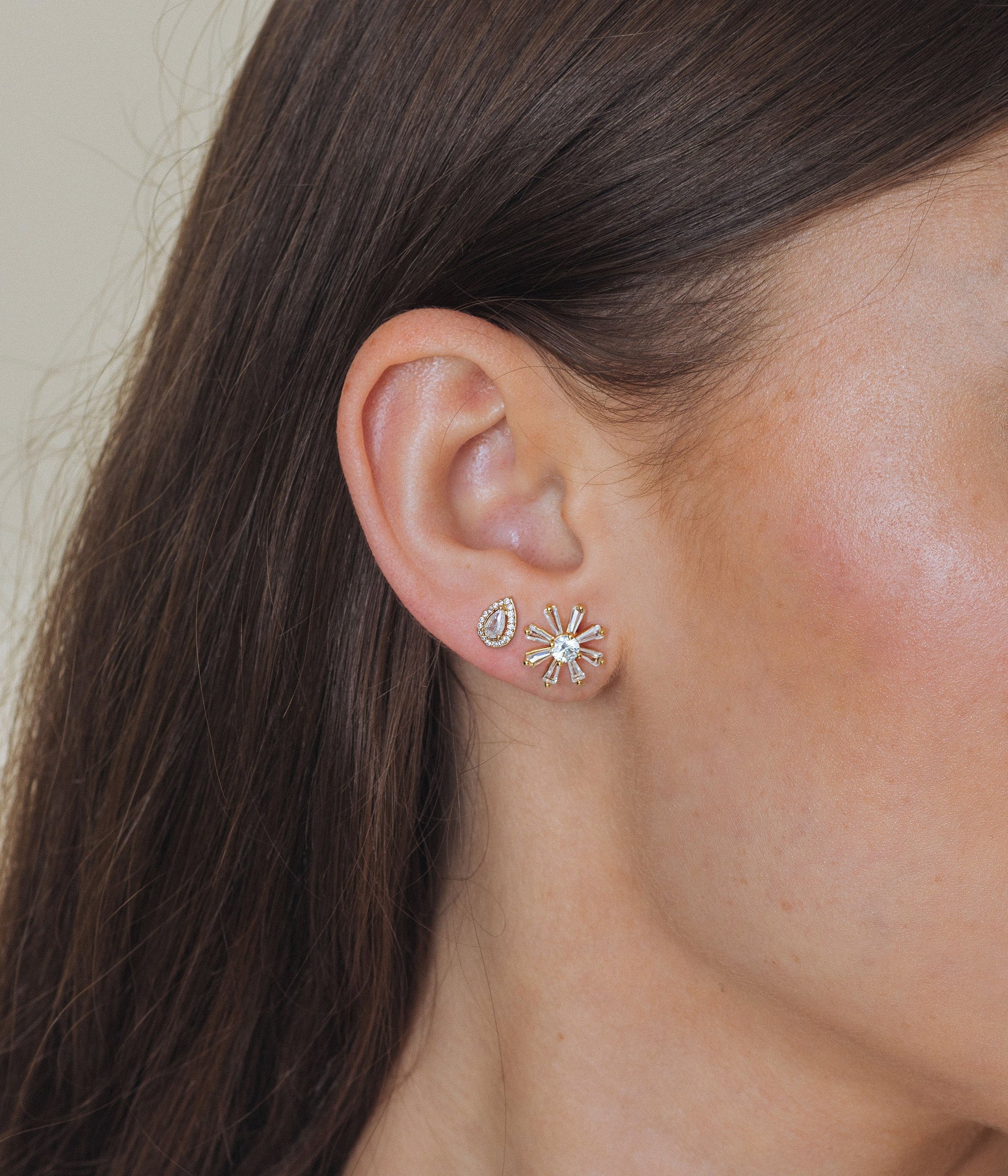 Crystal Stud Trio Set