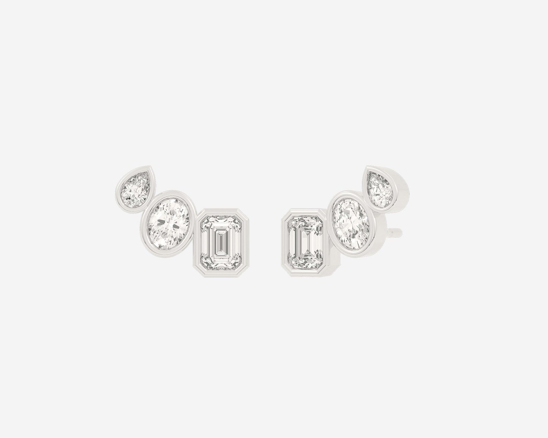The Trio Bezel Studs