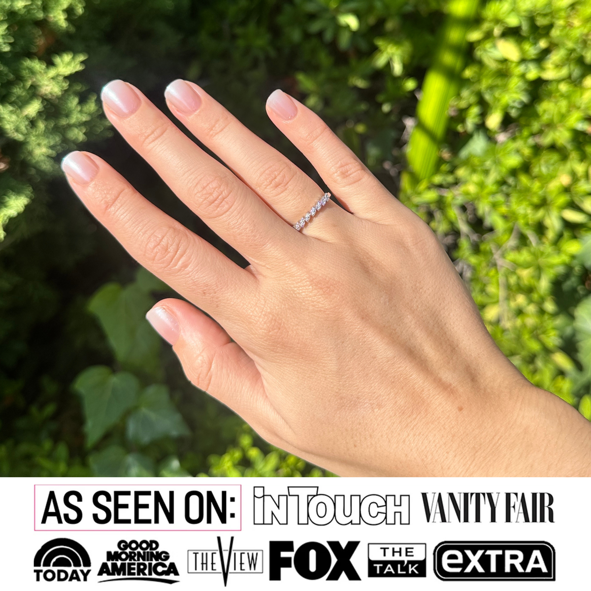 Tori 18k White Gold Plated Ring with Round Cut Swarovski Crystals