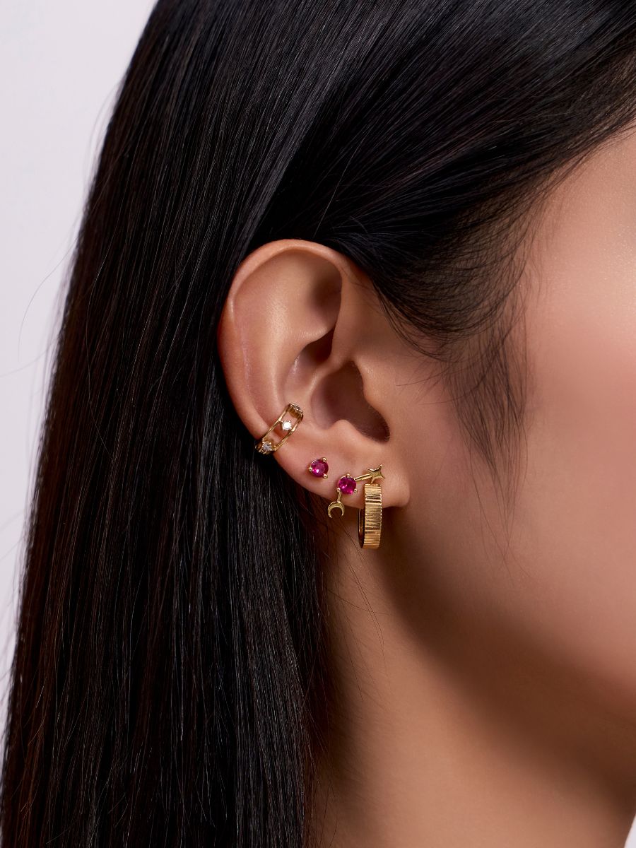Pave Gold 9mm Ear Cuff