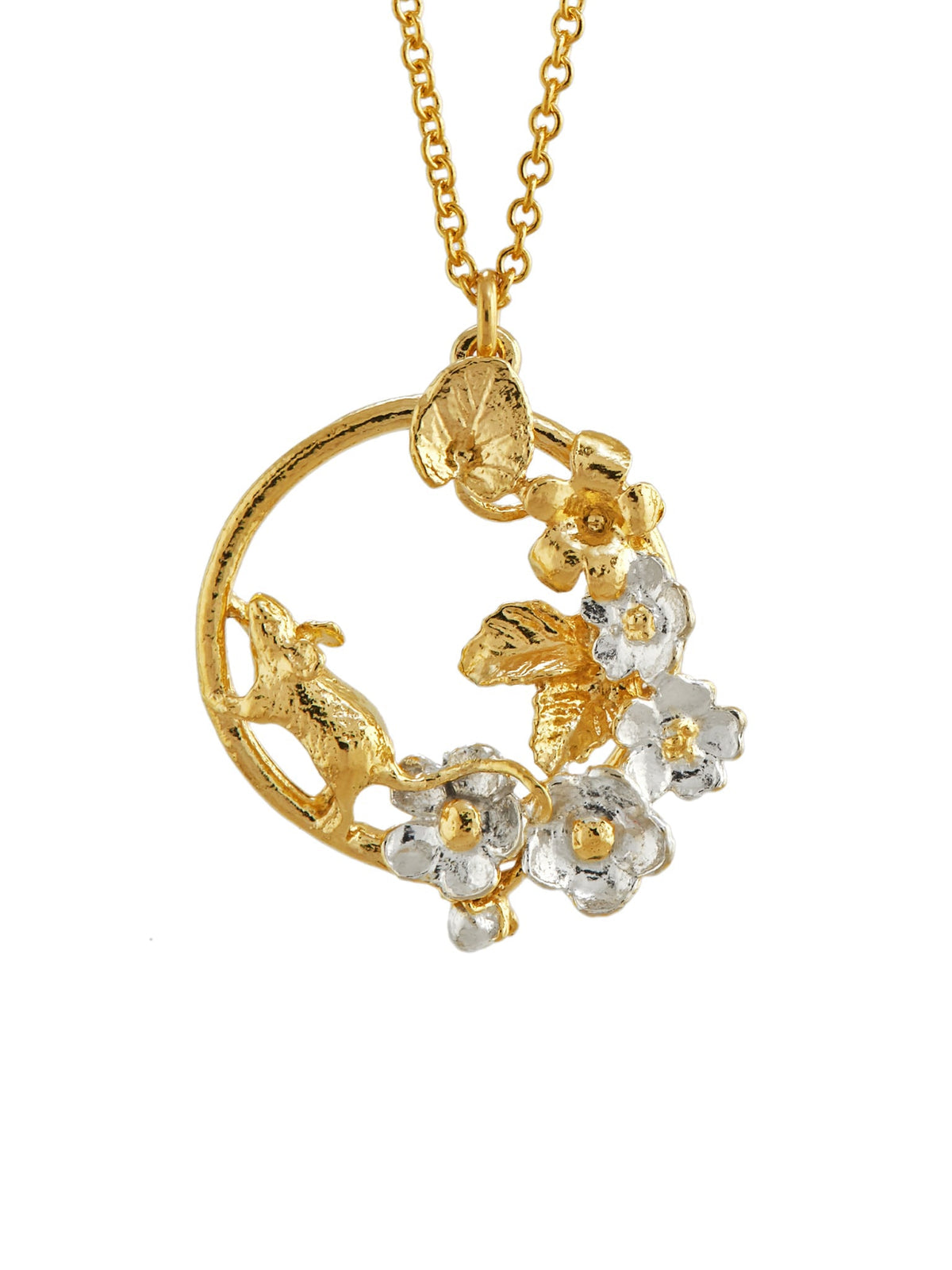 Mouse in the Strawberry Garden Necklace