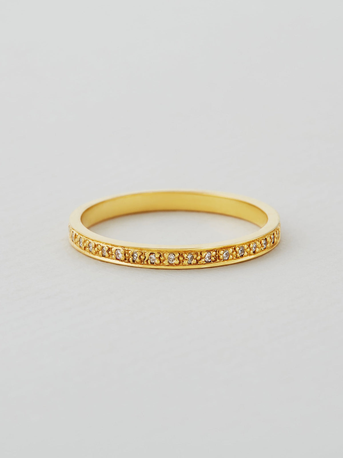 Spring Halo Diamond Eternity Ring
