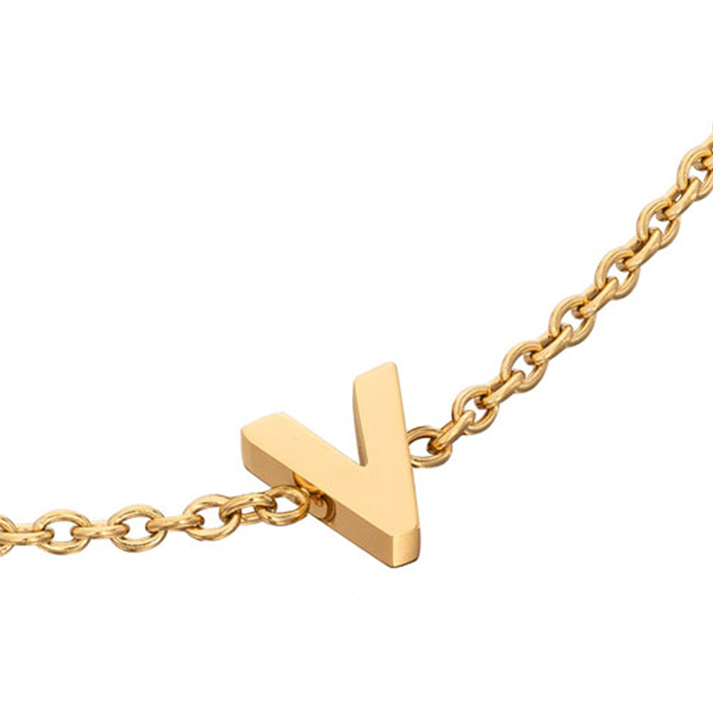 Birthstone & Little Luxe Letter Bracelet (Gold)