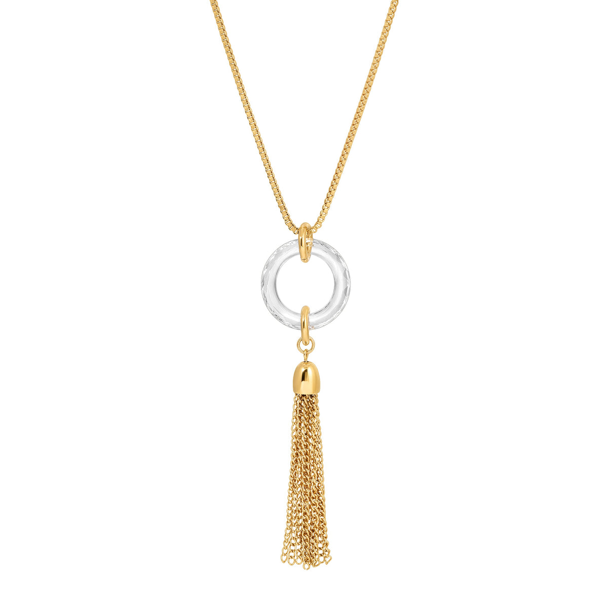 Vintage Crystal Tassel Necklace