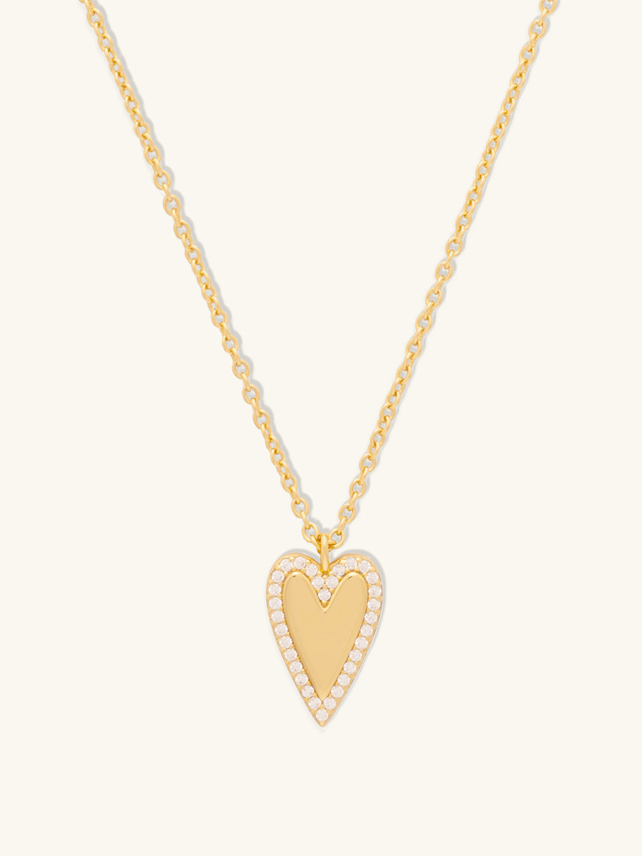 All My Heart Pave 14K Gold Vermeil Necklace