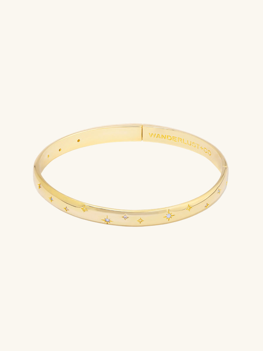 Midnight Hour Gold Bangle