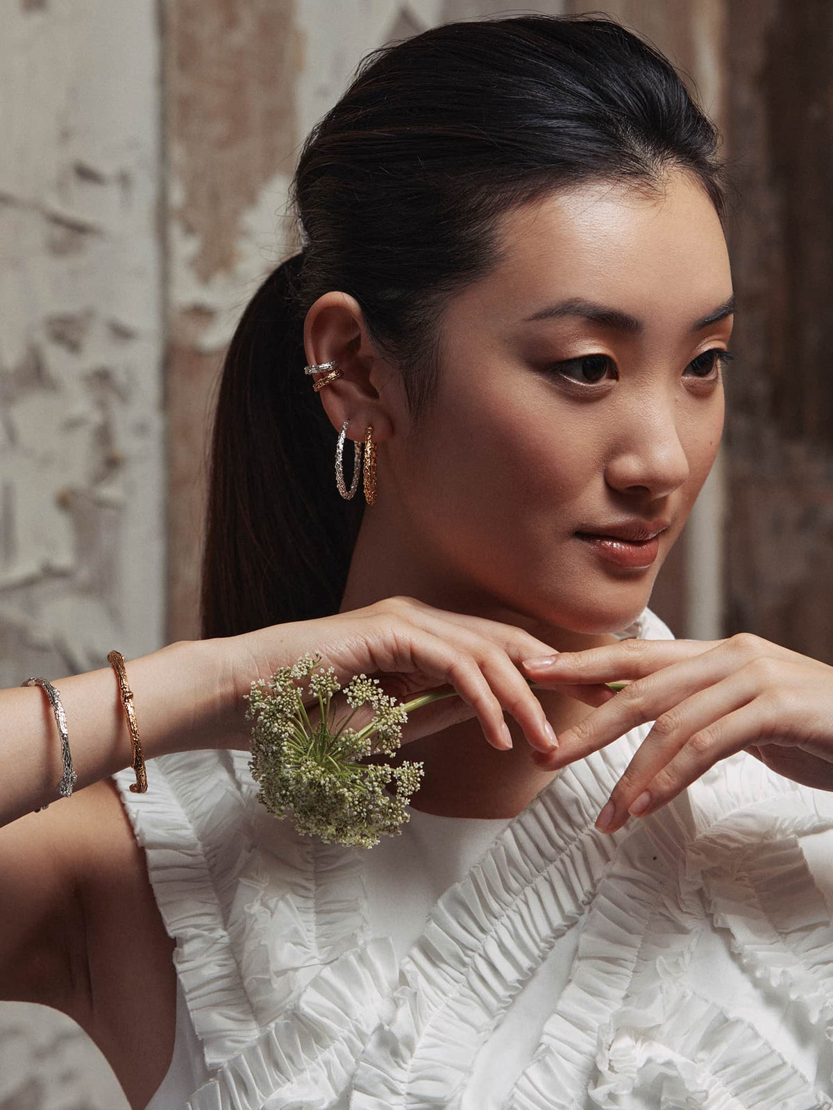 Pine Twig Earring Cuff