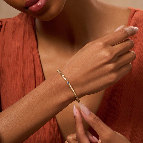 Soulful Rejuvenation Gold Evil Eye Cuff Bracelet